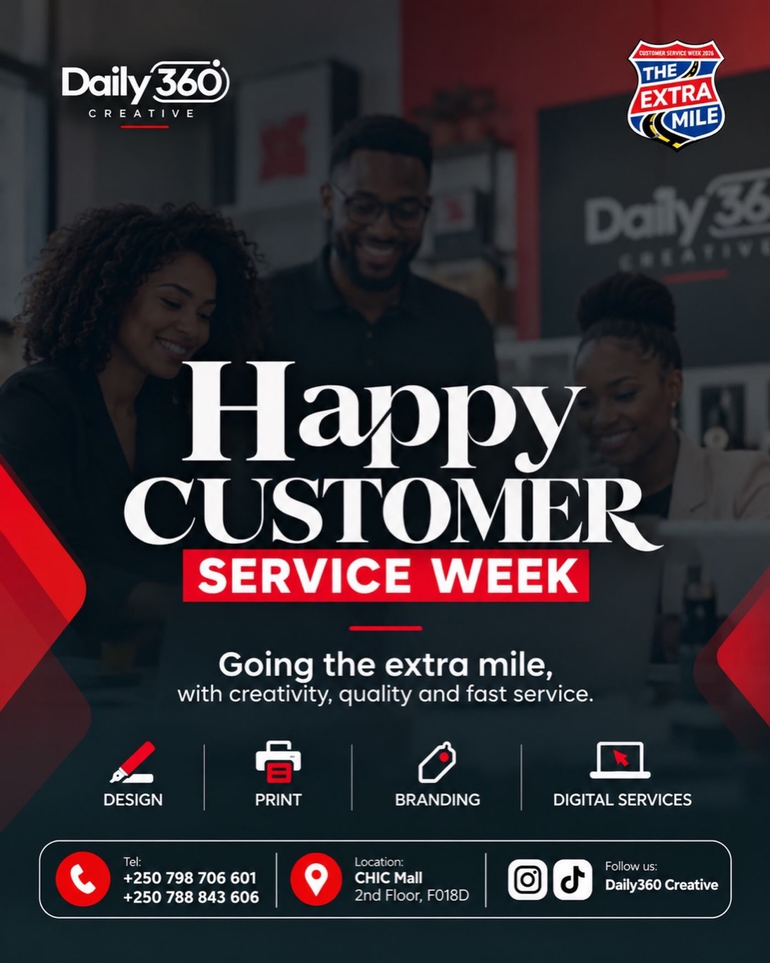 Happy Customer Service Week poster